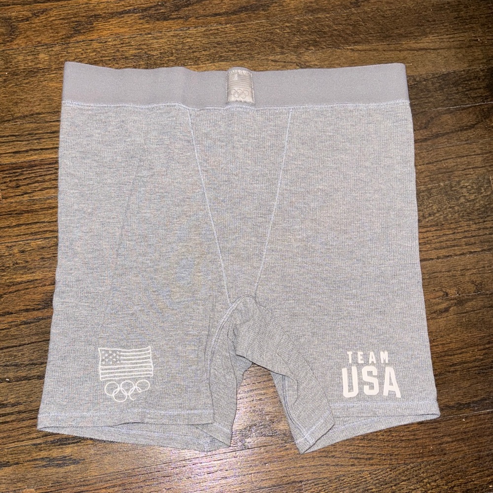 SKIMS Light Gray Seamless Cotton-Blend Briefs